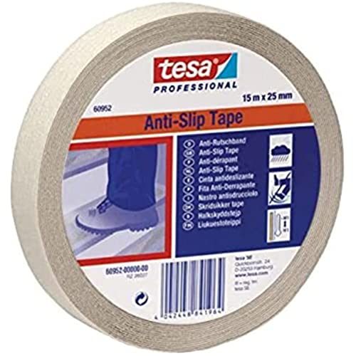 Tesa 60952-00000-00 - Cinta Antideslizante - 15M X 25Mm Blanca Transp.