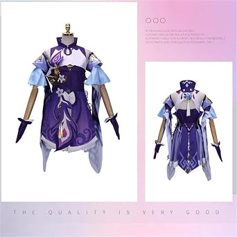 Keqing Ke qing Genshin Impact Cosplay Costume Uniform Dress Suit Coat Custom Made Props Anime W4033