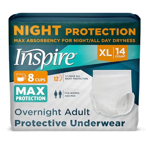 Image of Inspire Adult Diapers Women or Men - MAX Absorbency | Our Most Absorbent and Dry, Incontinence Underwear for Women or Men | Leak Proof Diaper Overnight or Daytime for Heavy