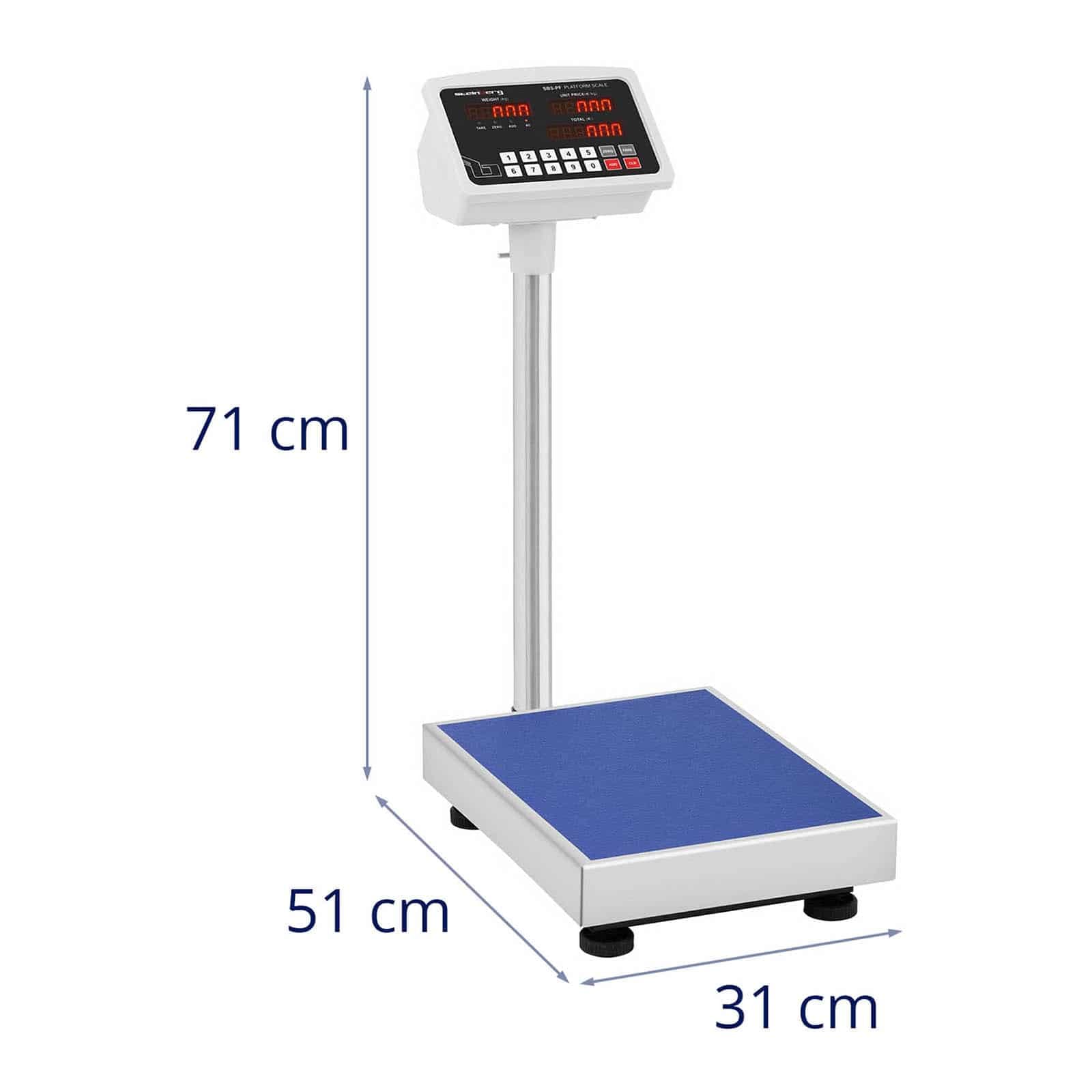 Steinberg Systems -SBS-PF-100A1 - Balanza de plataforma - 100 kg / 10 g - función precio - DEL