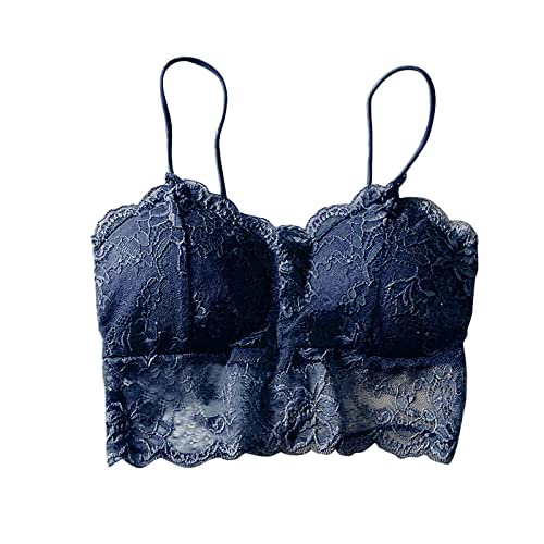 Genérico Sujetadores Postoperatorio Chaleco Ropa Interior A Have Pad Mujer Sexy Sports Chest 1PC Ropa Interior Sujetador Relleno (Blue, L)