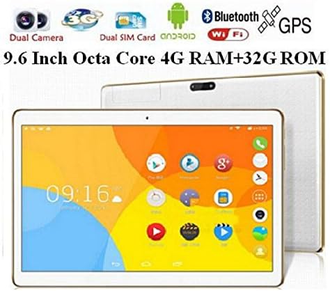 9.6"Tablet Phone with 1280800 IPS Octa Core RAM 4GB ROM 32GB 8.0MP 3G MTK6592 Dual sim card Phone Call Tablets PC Android 5.1 GPS