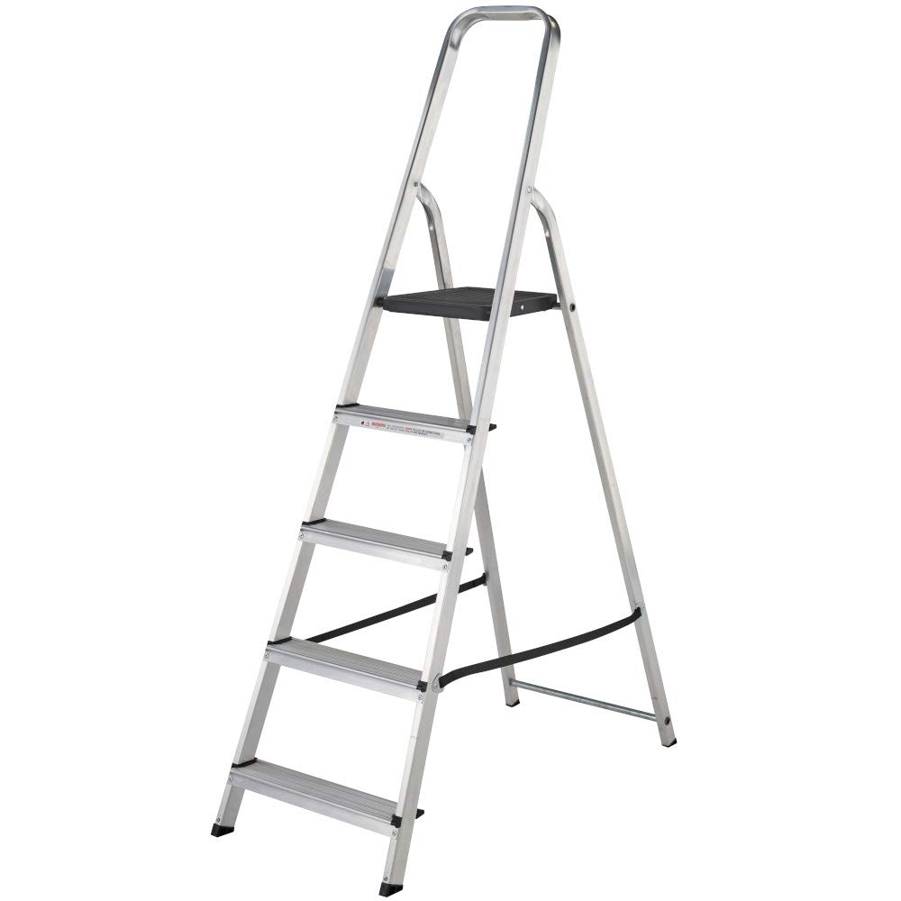 Werner Aluminium High Handrail 5 Tread Stepladder 1Mtr
