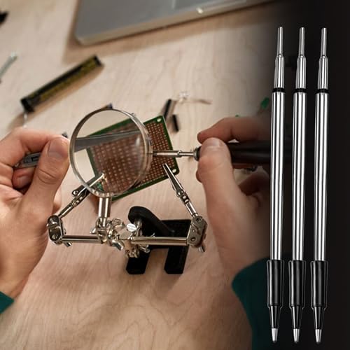 Image of 3PCS C210 (Type B) Soldering Iron Tips, USB Soldering Iron Round Tip 5V Battery 8W Rework Accessories, C210-B Compatible with 800mAh and 1000mAh USB Soldering Iron