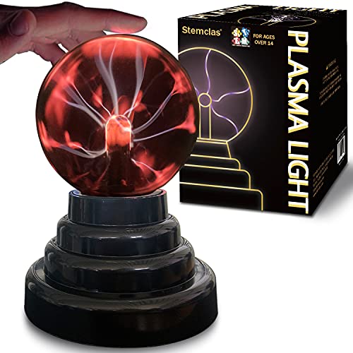 Stemclas Plasma Ball/ Plasma Light/ Plasma Lamp, Plasma Electric Nebula Lightening Ball, Touch Sensitive, for Parties, Home, Decorations, an Amazing Gift for Holiday and Birthday (3 Inch)