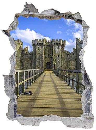 Burg Mittelalter Ritter Brücke Wandtattoo Wandsticker Wandaufkleber E0351 Größe 67 cm x 90 cm