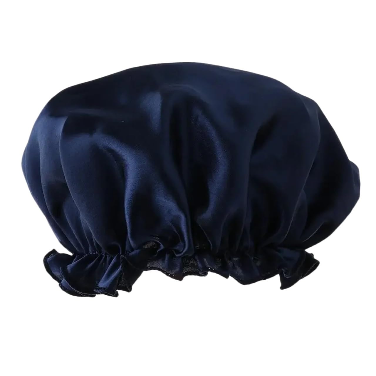 Cofano in Seta Cofano in Raso di Seta Fascia Elastica Perdita di Capelli Cappello da Bagno Impermeabile for la Cura dei Capelli Berretto da Notte da Donna per La Cura dei Capelli(Deep Blue)