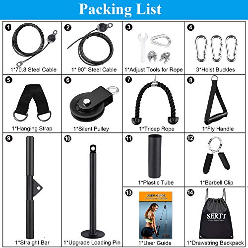Cable-Pulley-System-for-Exercise-SERTT-Upgraded-DIY-Fitness-Pulley-Cable-Machine-Attachments-for-Triceps-LAT-Pulldown-Biceps-Curl-Forearm-Shoulder-Home-Gym-Accessories-Pulley-System-Equipment