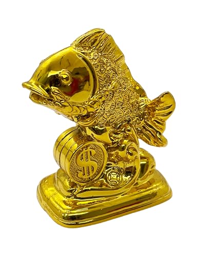 Image of Exclusive Small Size Fengshui Polyresin Arowana Fish Showpiece for Career, Luck & Education (AF-3515)