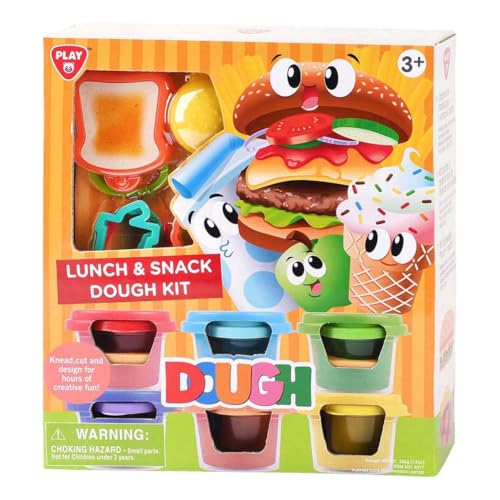 Argile pour déjeuner Playgo avec 6 verres colorés pour la pâte à modeler