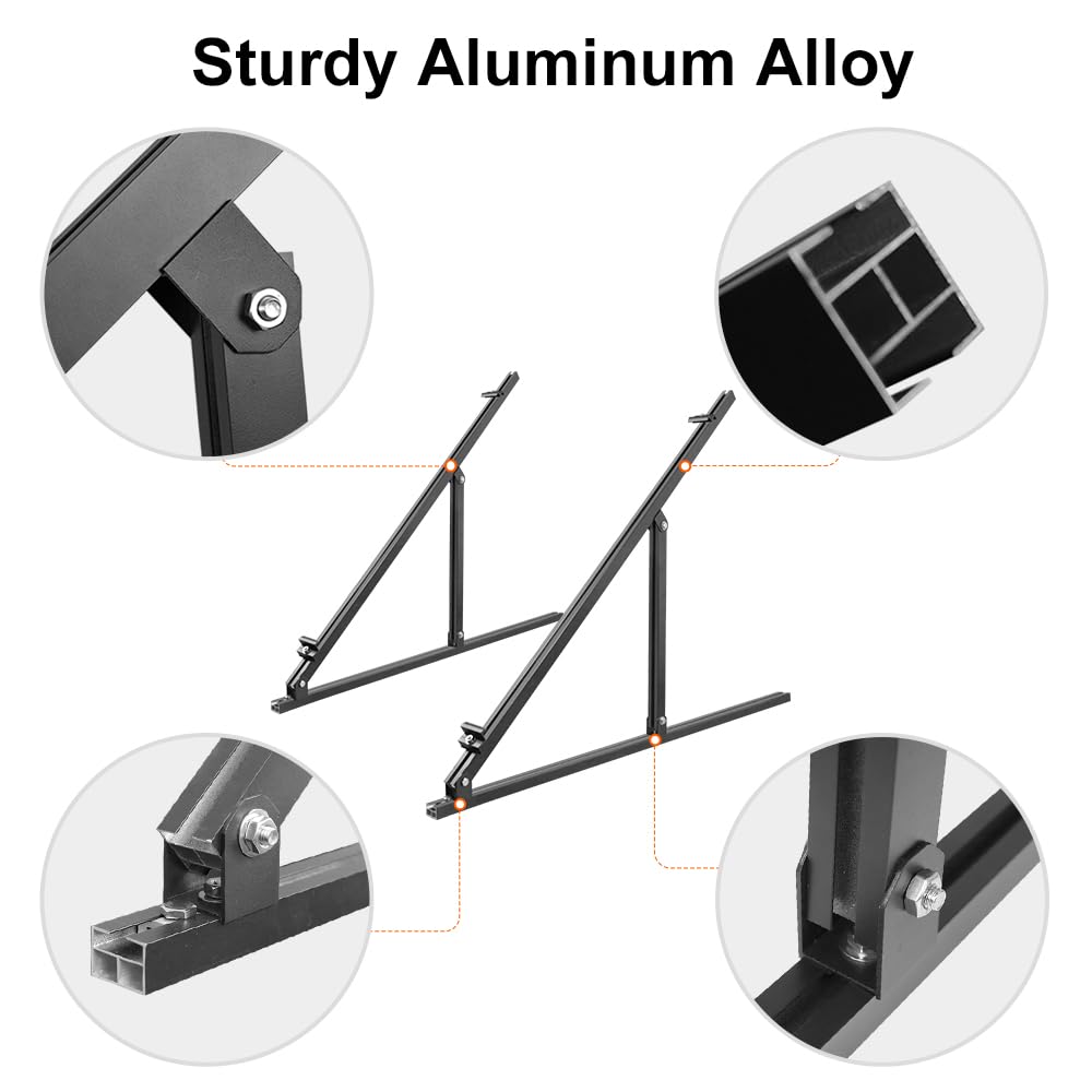 DOKIO Supporto per centrale elettrica da balcone, 126 cm (set da 2 pezzi)