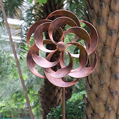 Lerfugi 21998 360 Degrees Metal Swivel Classical Wind Spinner Willow Leaves thumb #3