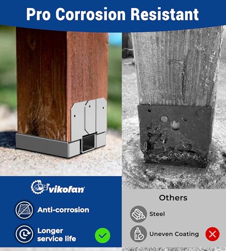 Image of 1PC 4x4 Post Base for Concrete, Brackets for Deck Fence Pergola