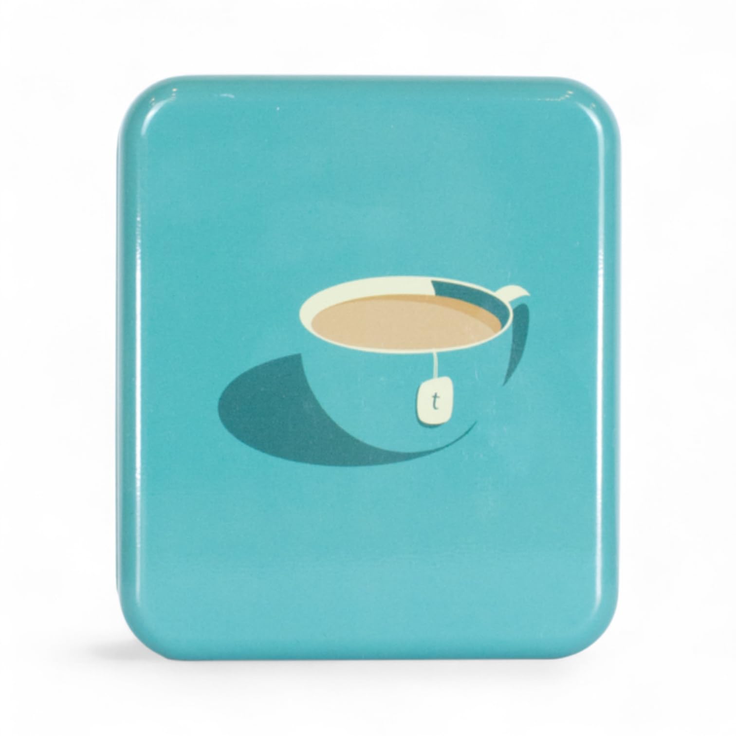 TINIT Tea Bag Travel Tin 'Teacup' - Portable Metal Tea Bag Storage Box Teabags, Pocket-Sized Container Commuting Gifts Tea Lovers Coffee (Blue)