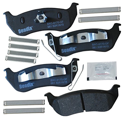 Image of Bendix Priority1 CFC981 Ceramic Rear Brake Pads for Jeep Liberty 2007-2003, TJ 2006-2004, Wrangler 2006-2004