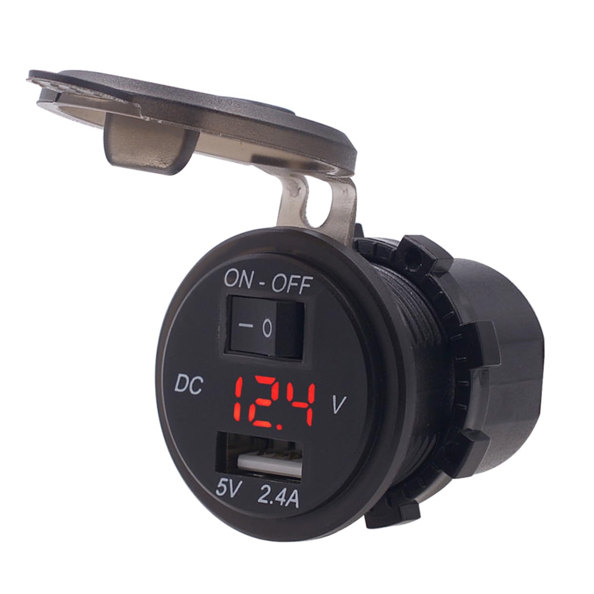 Uonlytech 2 Pz caricabatteria per cellulare da auto caricatore del telefono per auto caricabatteria per telefono da 5v/2.4a caricabatteria per USB per numero interruttore