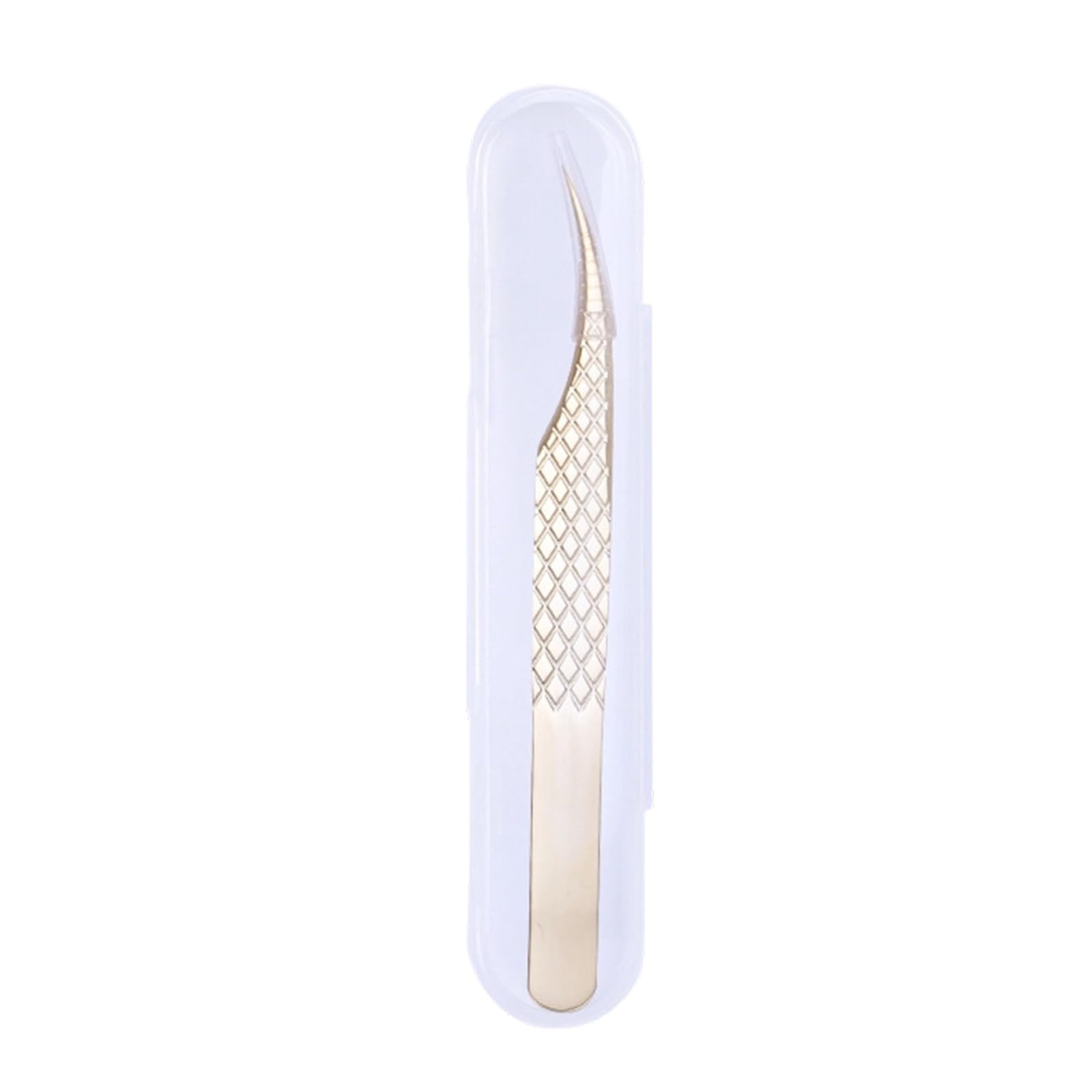 Netbiio D Reliable Stainless Steel Eyelash Tweezers With Texture Grip For Various Environments Ergonomic Grip Stainless Steel Eyelash Tweezers