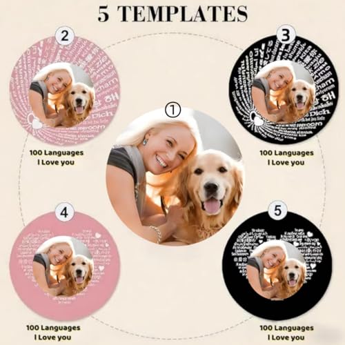 Custom Necklace with Picture inside, Personalized Dog Paw Projection necklaces with initial, Picture necklace Personalized Photo, Pet Dog Cat Memorial Gifts for Women2