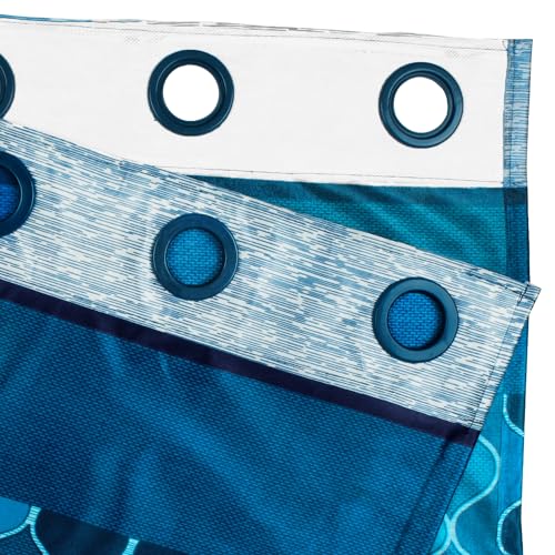 Buy MollisHomes Door Curtains 9 Feet Set of 2, Abstract Sky Blue & Blue | Polyester abstract long door curtains suitable for living room, bedroom and hall home decor. Online at Low Prices in India - Amazon.in - Image 6