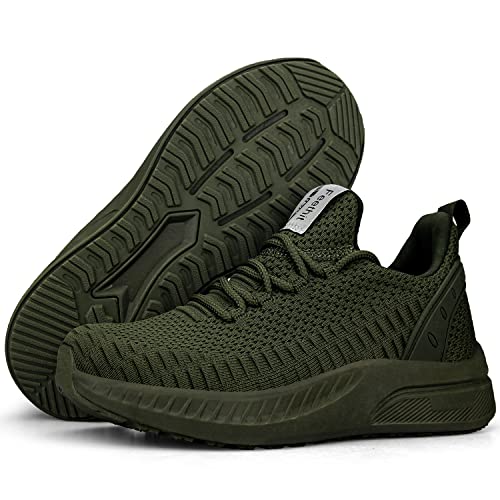 Feethit Women Tennis Running Shoes Walking Shoes Lightweight Casual Sneakers For Travel Gym Work Woman Waitress Nurse Olive Green #TOP5
