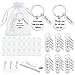 72 Pcs Thank You Gifts Include 24 Appreciation Keychain 24 Organza Bags and 24 Pcs Organza Bags Inspirational Gifts Keychains Bulk Coworker Employee Make a Difference Keyrings Women Men