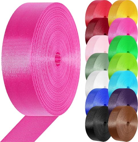 Image of Nylon Webbing 1 inch 1.5 inch Nylon Strap Webbing Straps, 3.3 10 25 50 Yards Webbing Strapping for Bags /Lawn Chair /Climbing Outdoors Crafting DIY Gear Repair