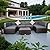 7 Piece Outdoor Patio Furniture Sets with Cushions, Outdoor PE Rattan Wicker Sectional Conversation Patio Couch Sofa Set with Coffee Table, for Garden, Deck, Poolside, Gray