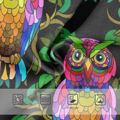 Cotton Toddlers Underwear Floral Vibrant Colorful Owls Black Cute Panties Girl Animal Undies Kids Briefs 2t3