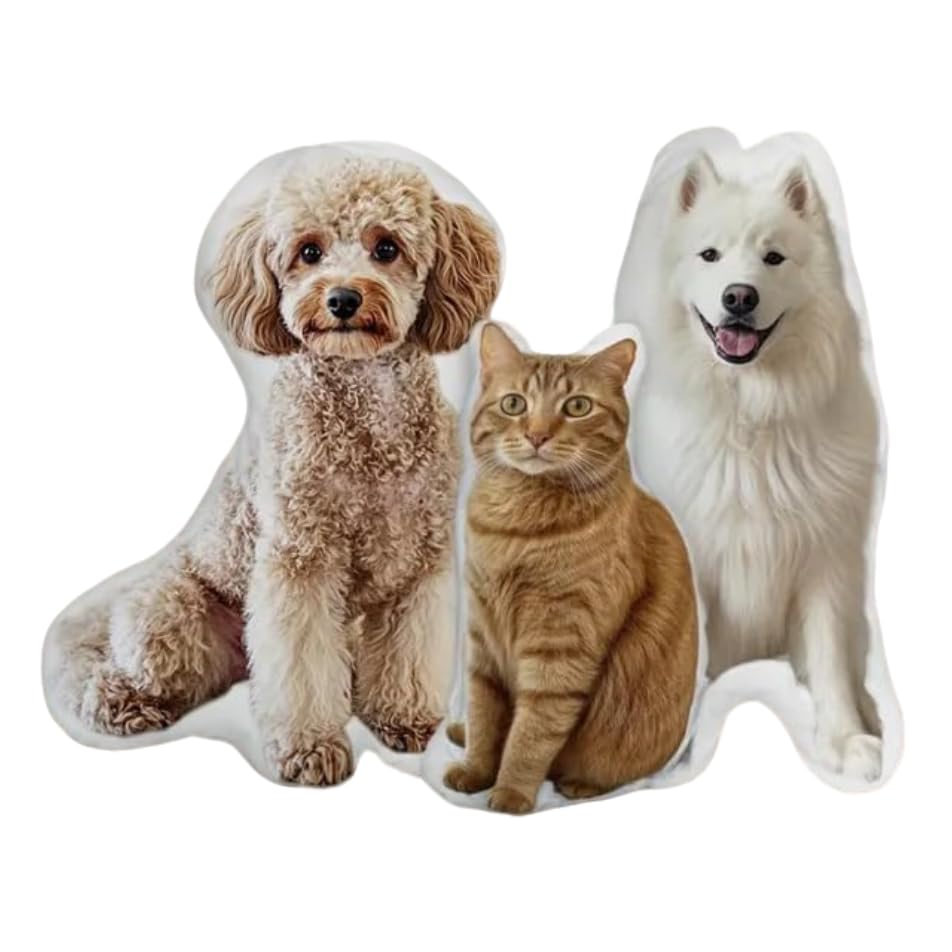 Custom Pet Pillow Personalized Dog Pillow Cat Photo Pillows Personalized Pet Shape Pillows Fluffy for Friends