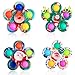 Sunshine smile 4 Stück Weihnachten Bubble Sensory Toy,Fidget Spinner,Weihnachten Fidget Toy Pop it, Push Pop Fidget Spinner,​Hand Spinner,Weihnachten Fidget Spielzeug Set