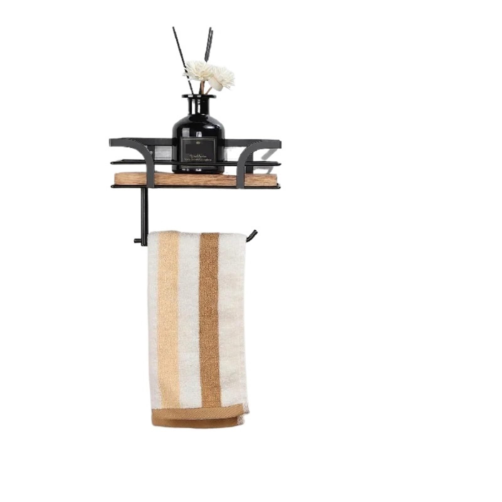 Portarotolo WC adesivo con mensola Porta fazzoletti di montaggio for bagno | Portasciugamani di carta da cucina con ripiano