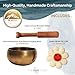 Ohm Store Pure Bronze Singing Bowl Set — Hand Crafted Tibetan Sound Bowl for Meditation and Mindfulness Practices — Little Ohmies Sprout Character Pillow for Kids, Teens, and Adults