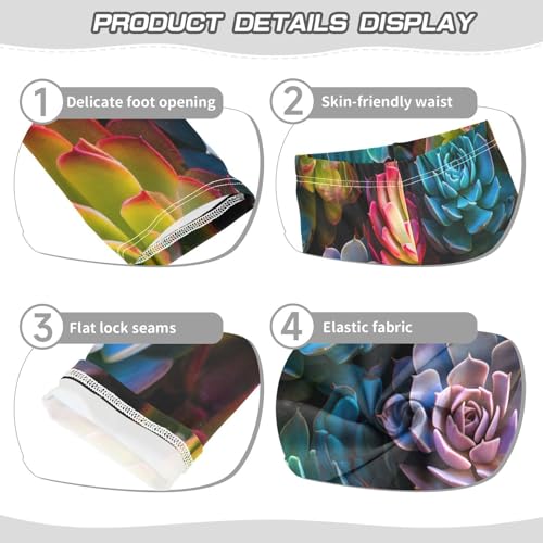 Bolaz Toddler Girls Leggings Printed Yoga Pants Leggings Colorful Cactus for Kids3