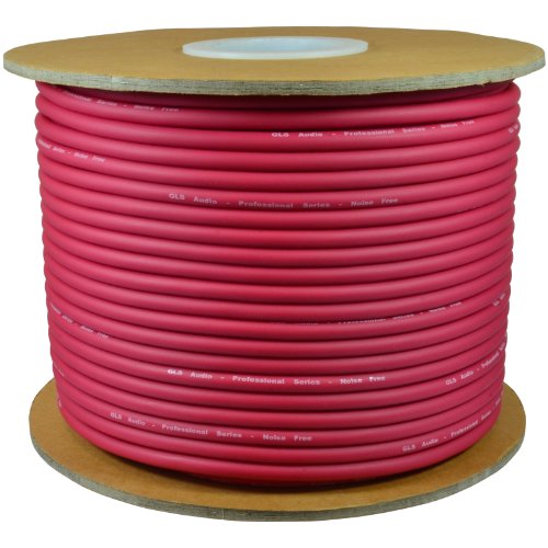 GLS Audio Bulk Microphone Cable 300' Red Mic -300ft Signal Mike Cable