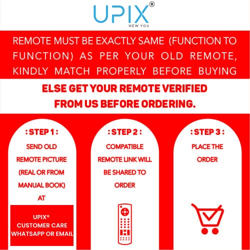 Image of Upix AC Remote No. 187 (No Backlight), Compatible /Replacement for Panasonic Inverter AC Remote Control (Exactly Same Remote Will Only Work)