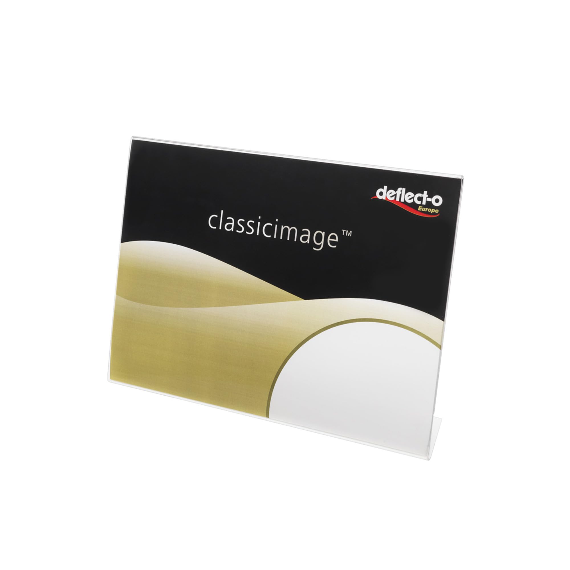 Deflecto 10 Pack A8 Landscape Slanted Sign Holder - Acrylic Stands For Display - Leaflet Display Stands - A8 Display Stand - Acrylic Display Stand - Perspex Display Stands - Menu Holders