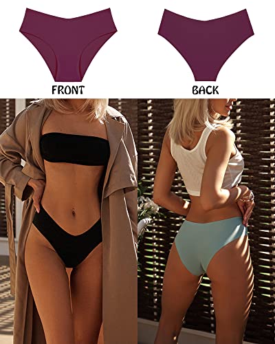 20 Best No Show Underwear for Yoga Pants (2026) 16 ROSYCORAL Women’s Seamless Bikini Panties Soft Stretch Invisibles Briefs No Show Hipster Underwear cheeky 9 pack XS-L (M)
