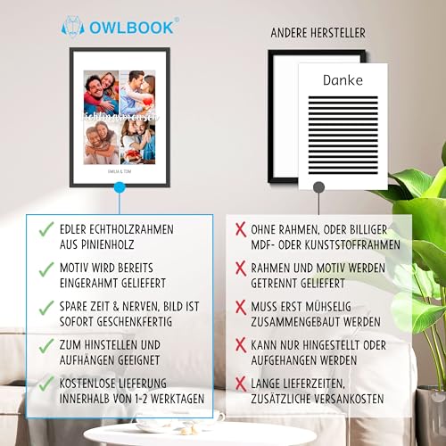 OWLBOOK® Personalisierte Geschenke für Frauen Männer Valentinstags Geschenke für Ihn Sie Fotogeschenke mit eigenem Foto Partner Geschenke… – Ansicht 5