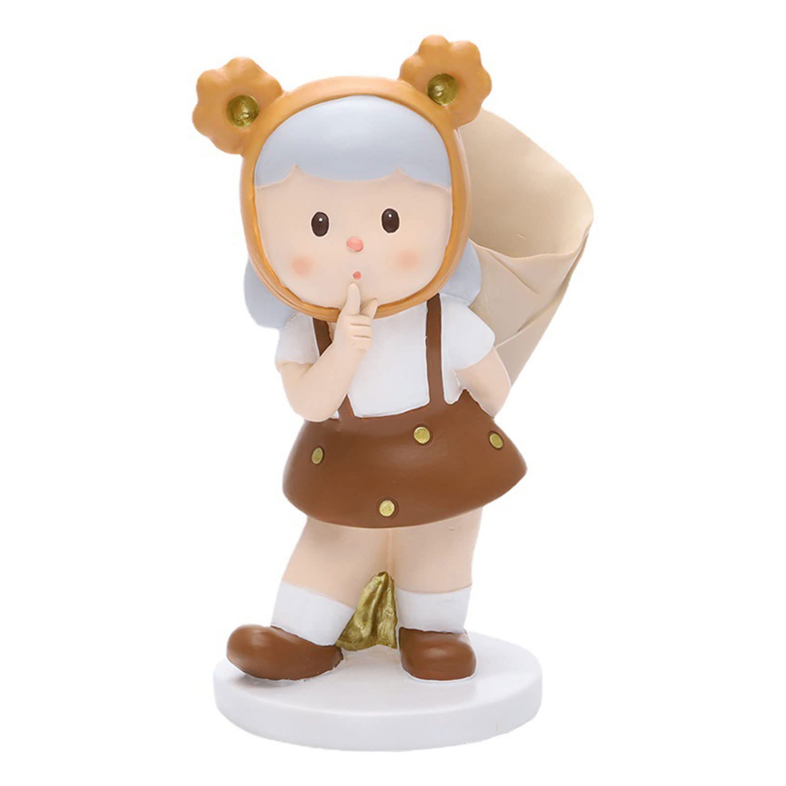 Hsioluted Unique Cute Planter Pots Dry Flower Pot Female Sculpture Statue Flower Vase Presents for Women Kids Girls Wife Plant Containers Indoor
