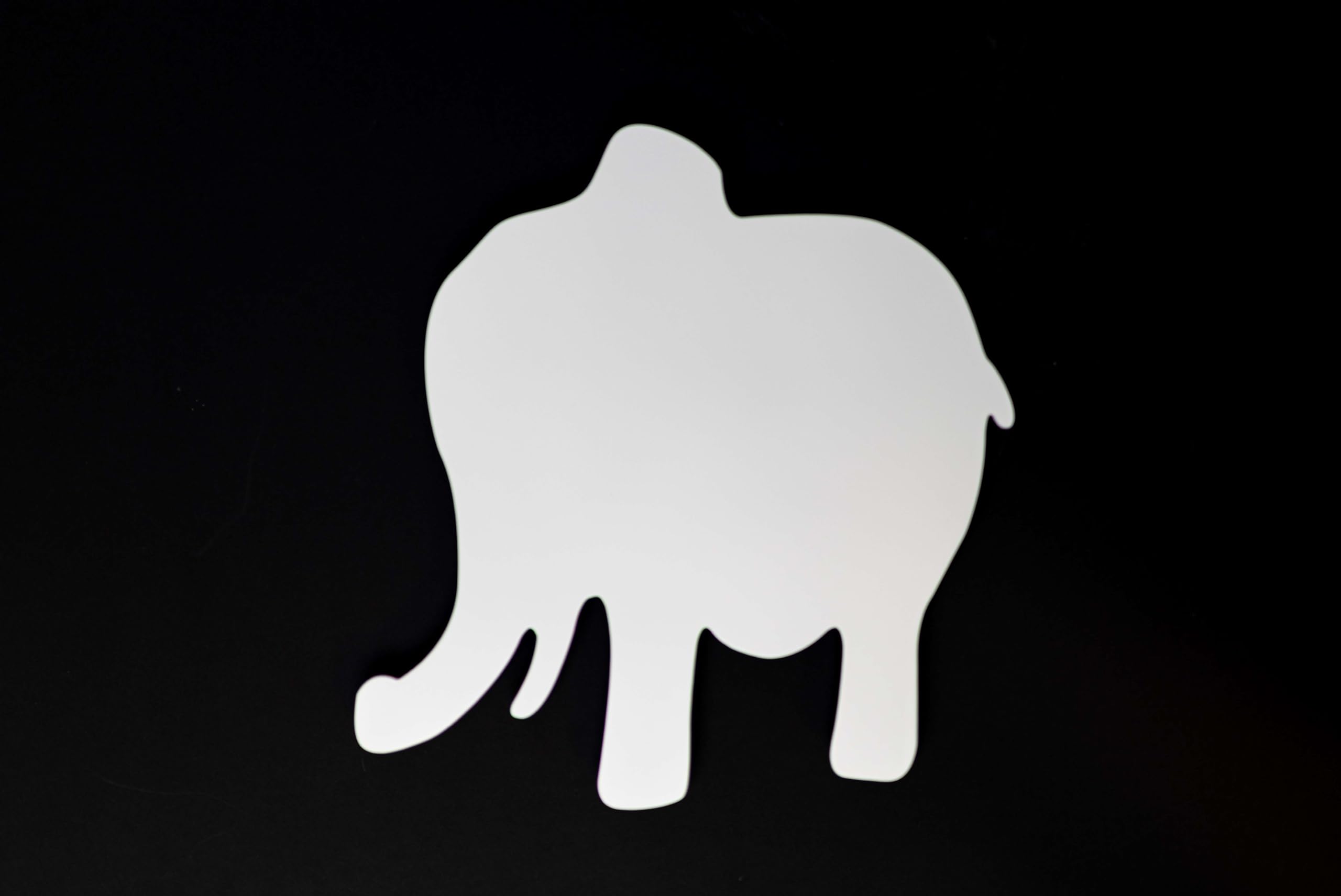 Marco Paul Elephant Safari Nursery Light, Large White Elephant Lamp Pre-lit Battery Operated LED Wall Lights - Image 2