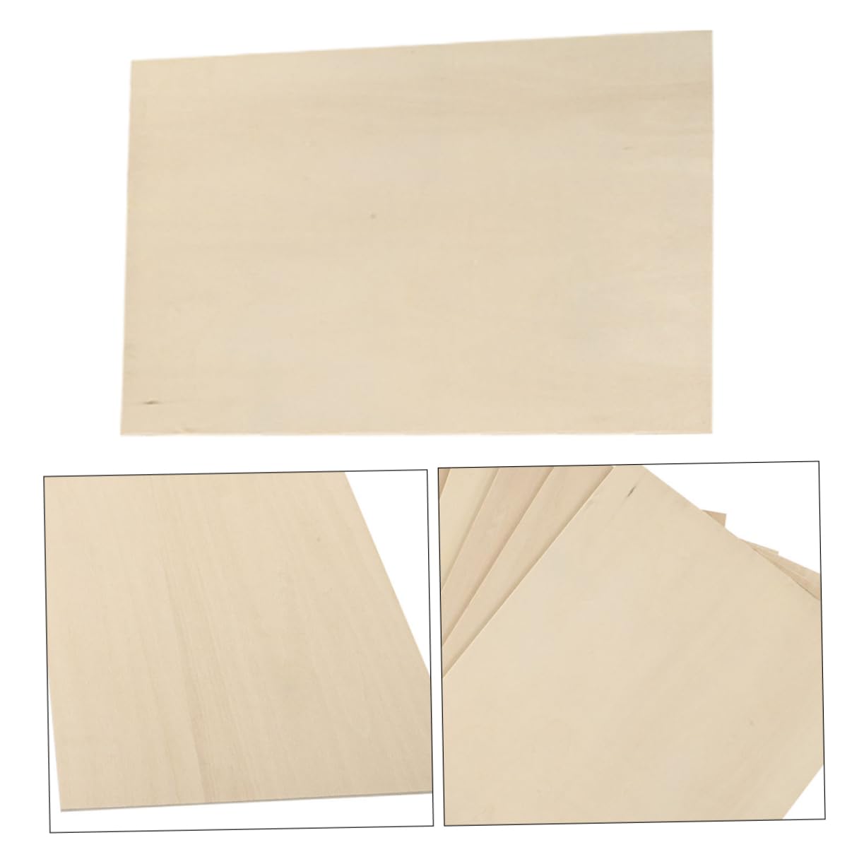 SHINEOFI 1 Satz Sperrholz Aus Linde Bretter Aus Balsaholz Sperrholz Zum Basteln Unbehandeltes Holz Bastelbrett Holzbretter Zum Basteln Holzquadrate Zum Basteln Holzplatte Beige Hölzern 7st