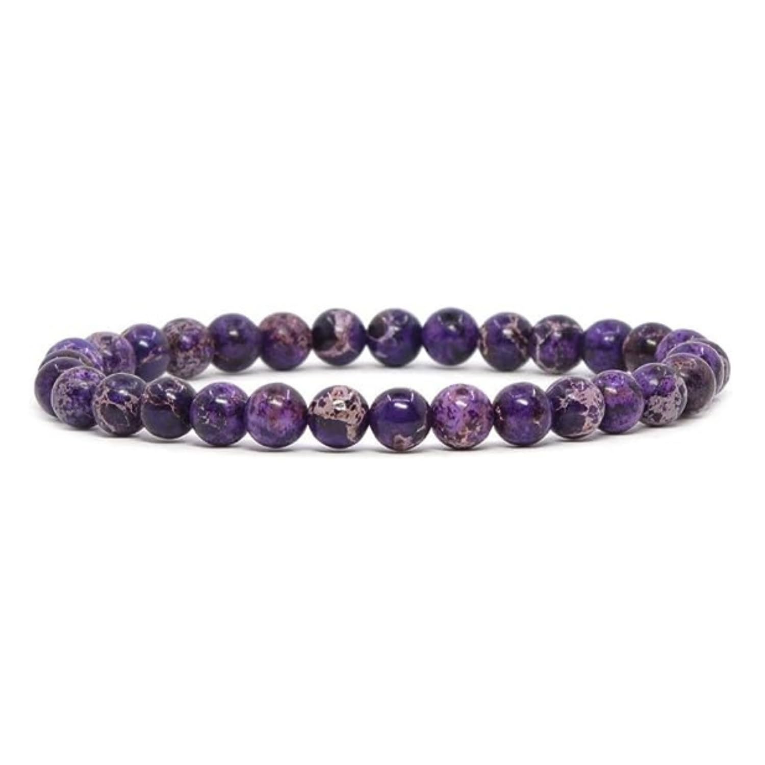 DIYSM Healing Crystals 8mm Gorgeous Semi-Precious Gemstones Round Beads Energy Power Crystal Reiki Healing Elastic Stretch Bracelet For Women men Gifts (Purple Sea Sediment Jasper) (B0CG1G1SBJ) Amazon Price History, Amazon Price Tracker