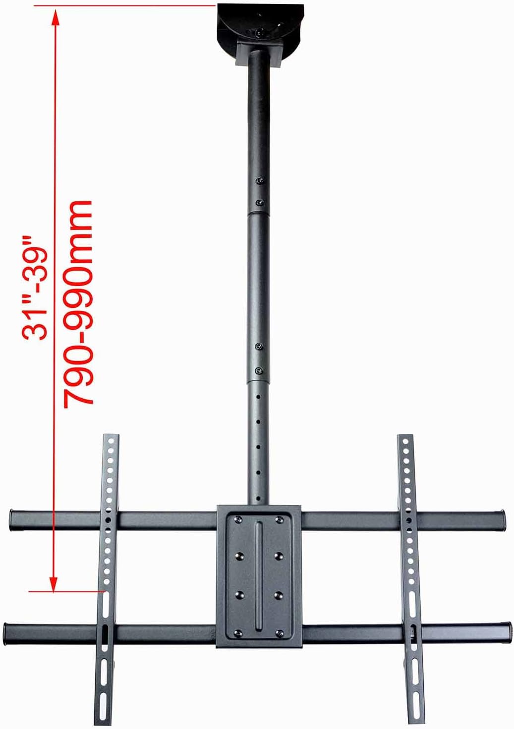 VideoSecu TV Ceiling Mount for Most 37-75 Inches LCD LED Plasma Flat Panel Display, Some LED TV up to 75 inch with VESA from 100x100 to 700x400mm MPC53B2 1VW