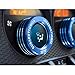x xotic tech AC Control Volume Knob Switch Button Ring Covers Trim Compatible with Subaru BRZ or Scion FR-S or Toyota 86 GT86 FT86 2013-up (Blue) -3pcs