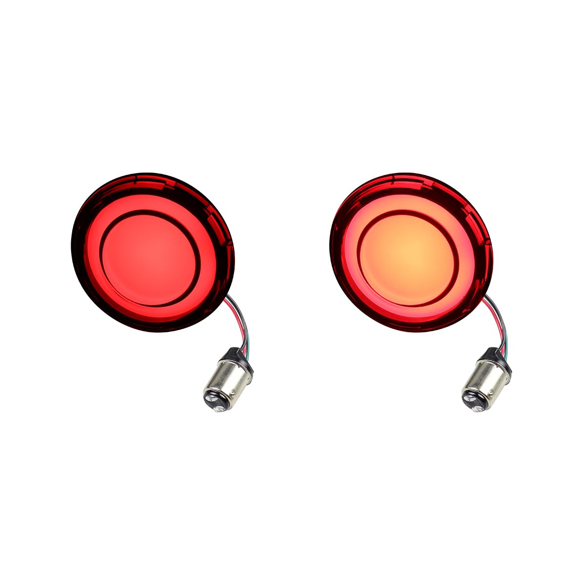 LIUJJYH Diffusion 1157 LED Rear Turn Signal Lights, 2 Inch Bullet Brake Taillights Compatible with Harley Sportster Road King Dyna street glide Softtail Springer Fat Boy Touring