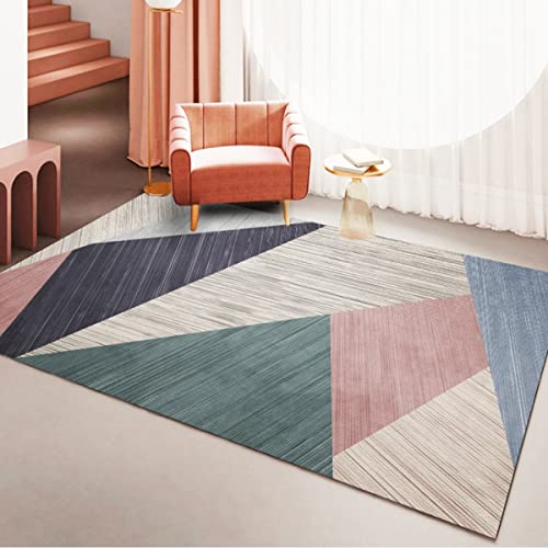 「Tuokus」カーペット おしゃれ リントフリー ラグ じゅうたん かわいい 洗える ラグマット 3畳4畳5畳6畳 防ダニ センターカーペット 抗菌 消臭 滑り止め付き オールシーズン対応 厚さ8mm YHDT24 120*160cm