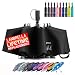 LANBRELLA Compact Travel Umbrella Windproof Auto Open Close - Black (Black)