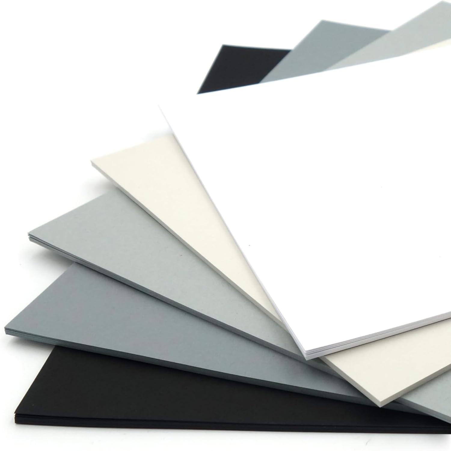 Hawksbill Paper A4 Grey Card 220gsm – 60 Sheets 5 Shades of Grey – Premium Coloured Cardstock for Arts Crafts Scrapbooking & Cutting Machines