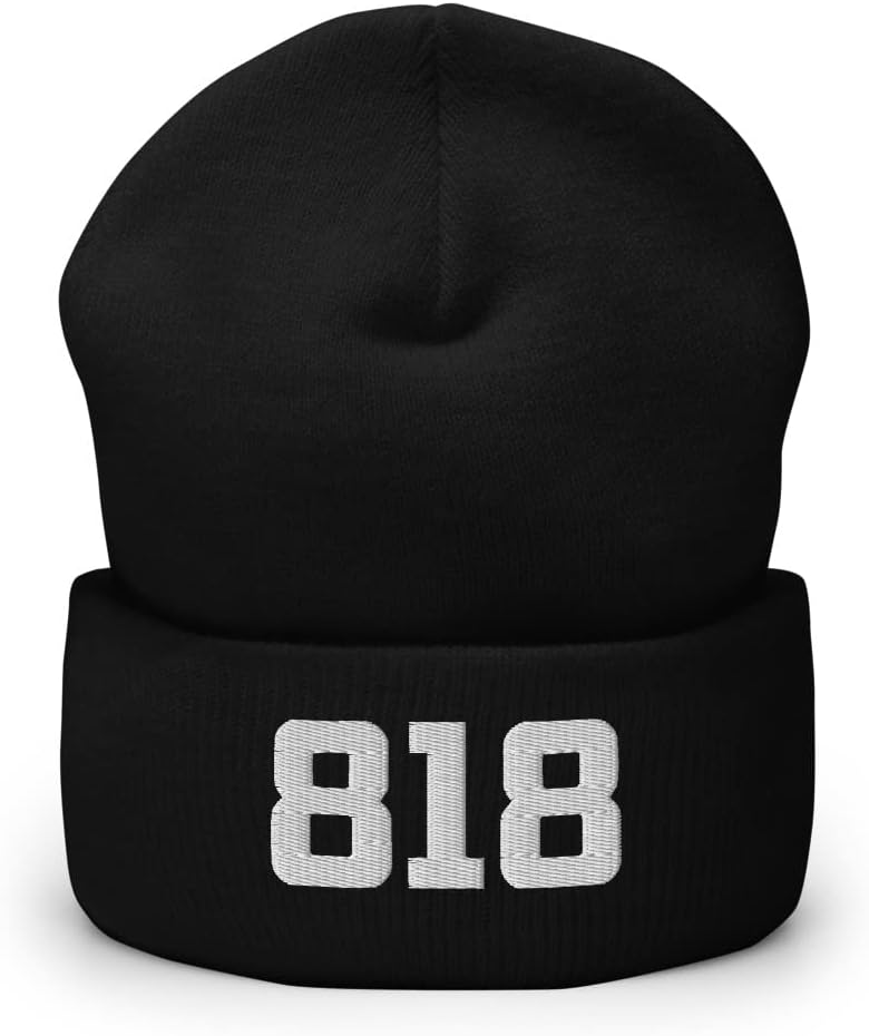 818 San Fernando Valley Cuffed Beanie, 818 Los Angeles Beanie for Men & Women