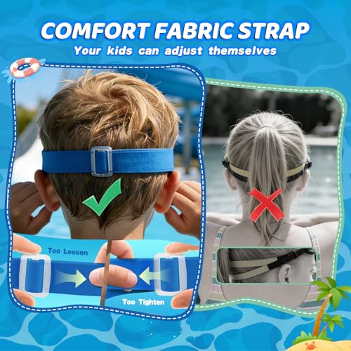 Aegend 2PCS Swim Goggles with Fabric Strap, Kids Swimming Goggles Wide View No Leaking Pool Goggles for Kid Youth Adult by Aegend - Used condition - Image 2